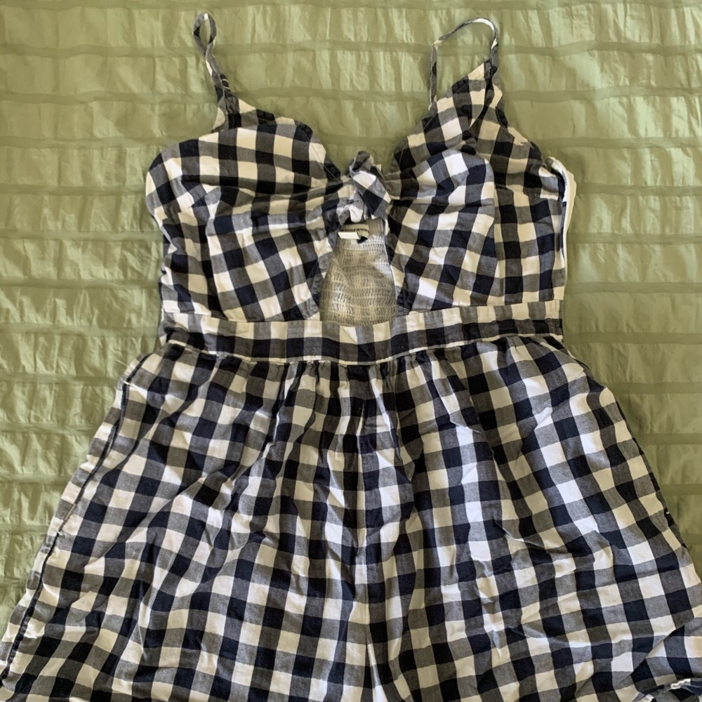 American Eagle Checkered Cut Out Romper